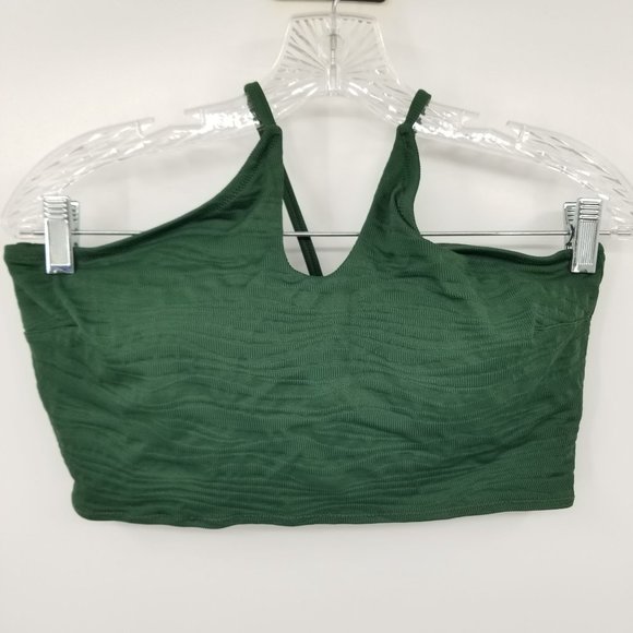 Aerie Green Women's Halter Neck Bandeau Top Size XL - Picture 1 of 8